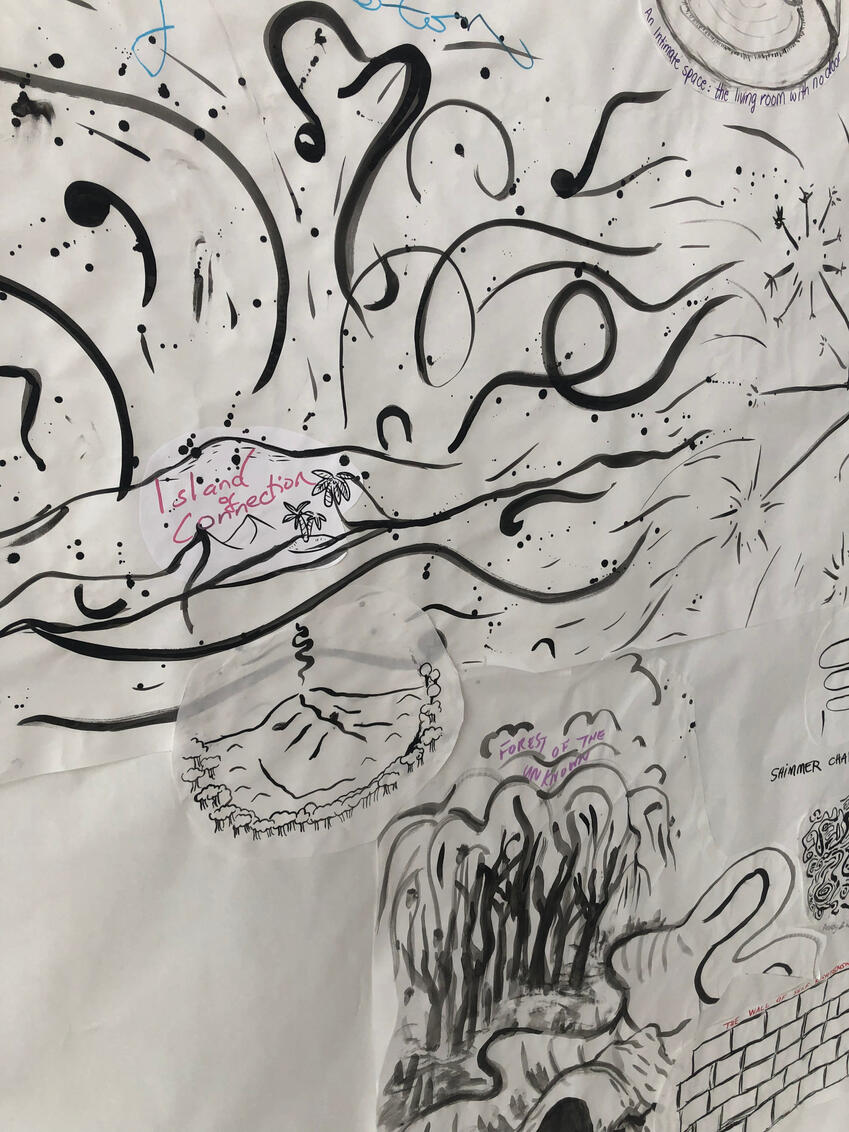 A forest of unknown that opens onto an island of connection